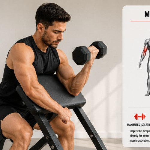 Single Arm Preacher Curl: Maximize Bicep Isolation & Symmetry
