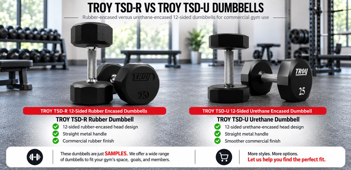 TROY TSD-R vs TROY TSD-U Dumbbells: Rubber or Urethane?