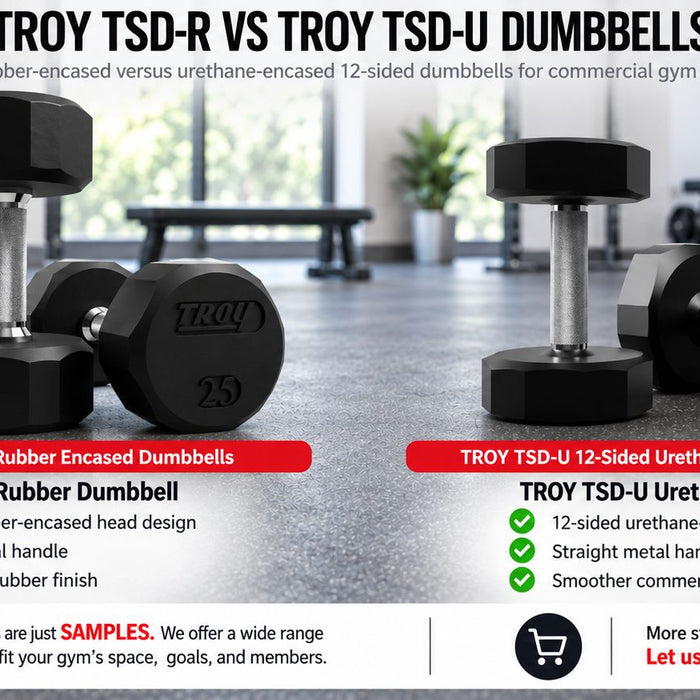 TROY TSD-R vs TROY TSD-U Dumbbells Rubber or Urethane