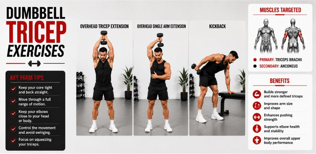 Tricep Dumbbell Workouts: Best Exercises for Bigger, Stronger Arms