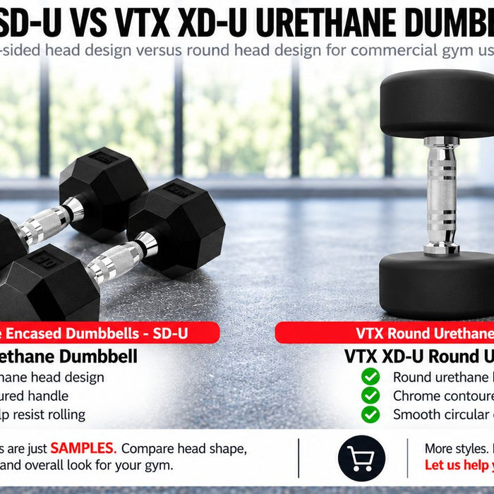 VTX SD-U vs VTX XD-U Dumbbells: 8-Sided or Round Urethane?
