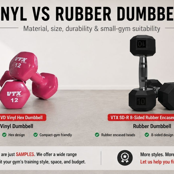 Vinyl Dumbbells vs Rubber Dumbbells: Which Should Small Gyms Use?