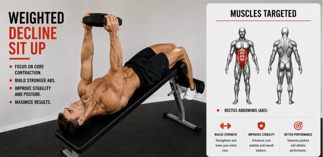 Weighted Decline Sit-Ups: Strengthen Your Core with Dumbbell Resistance