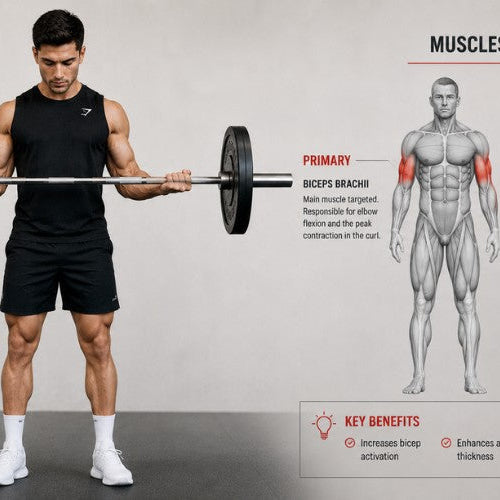 Wide Grip Barbell Curl: Build Thicker Biceps & Target the Inner Bicep Head