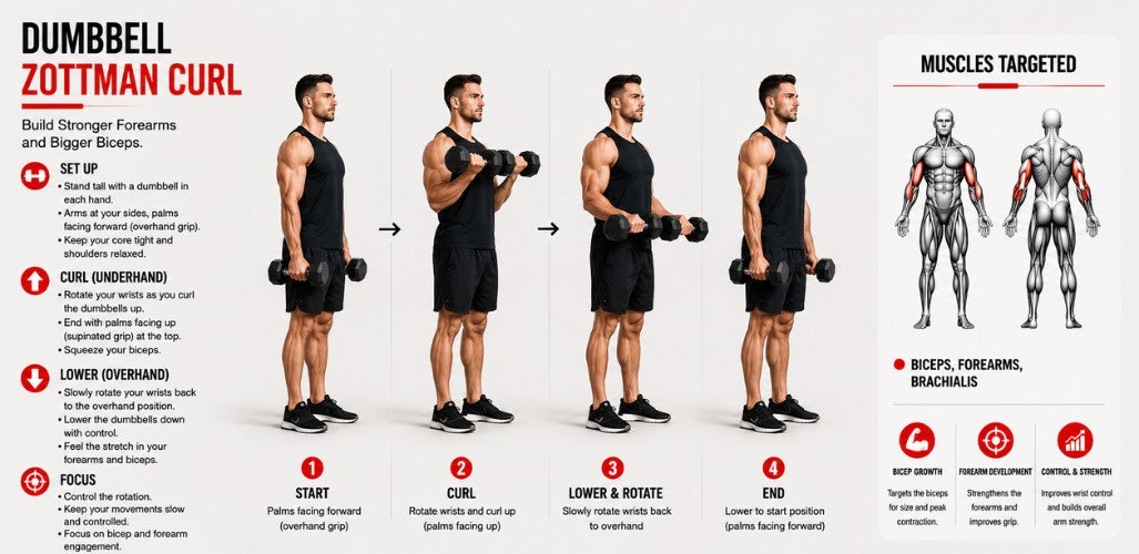 Zottman Curl: Build Biceps, Forearms & Grip Strength