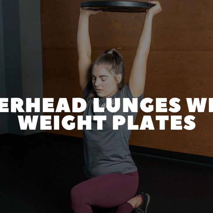 overhead lunges with  weight plates - Dumbbells Direct Guide