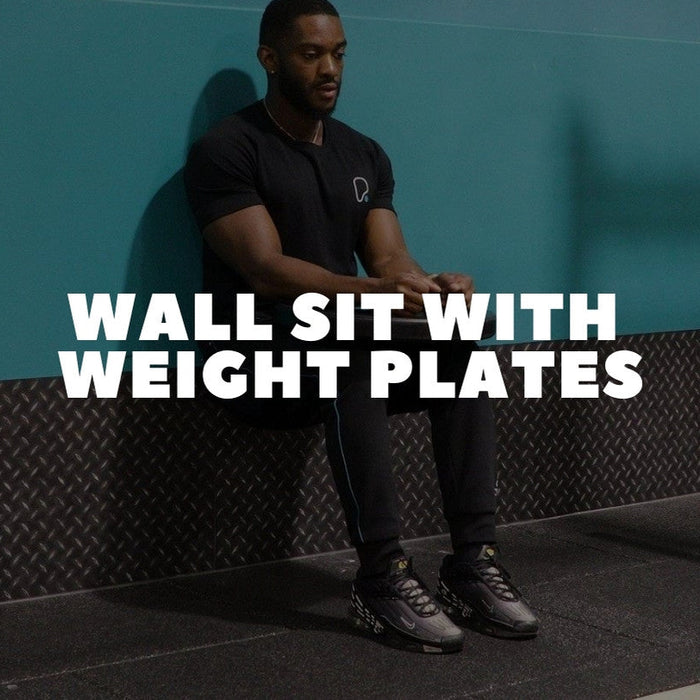 wall sit with  weight plates - Dumbbells Direct Guide