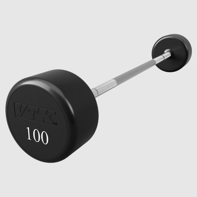 100 lb of VTX ROUND URETHANE FIXED STRAIGHT BARBELL - XSB-U