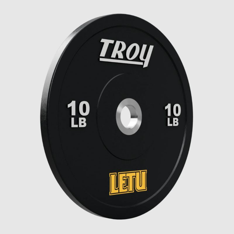 10 lb Troy PO-SBPL Performance Color Rubber Bumper Plate with Custom Logo Black