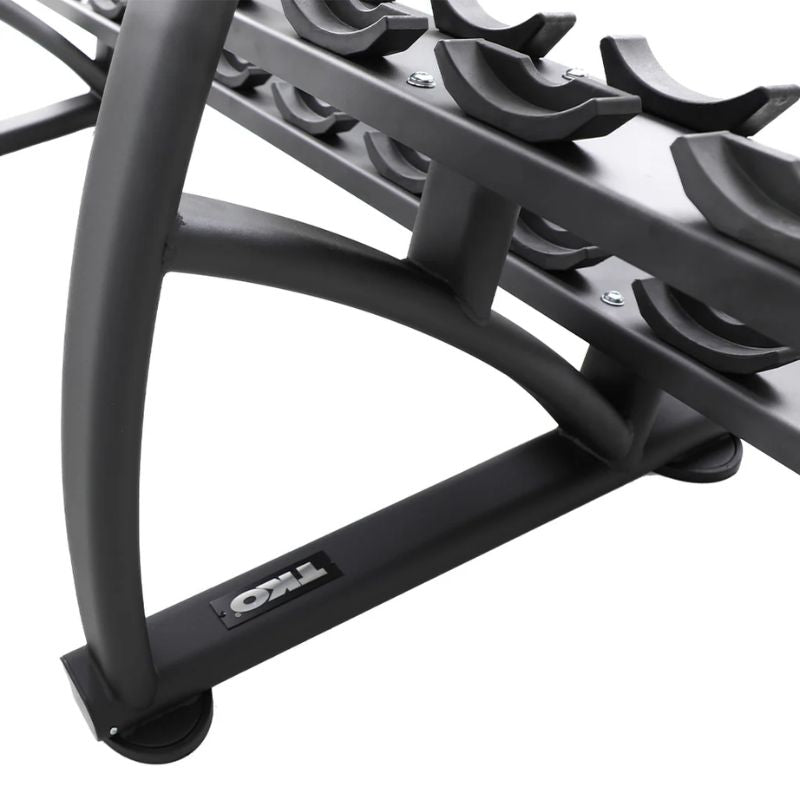15 Pair Signature Dumbbell Saddle Rack Matte Black