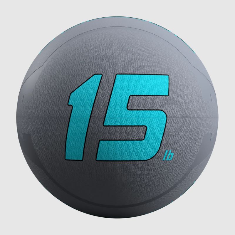 15 lb VTX Medicine ball on a white background