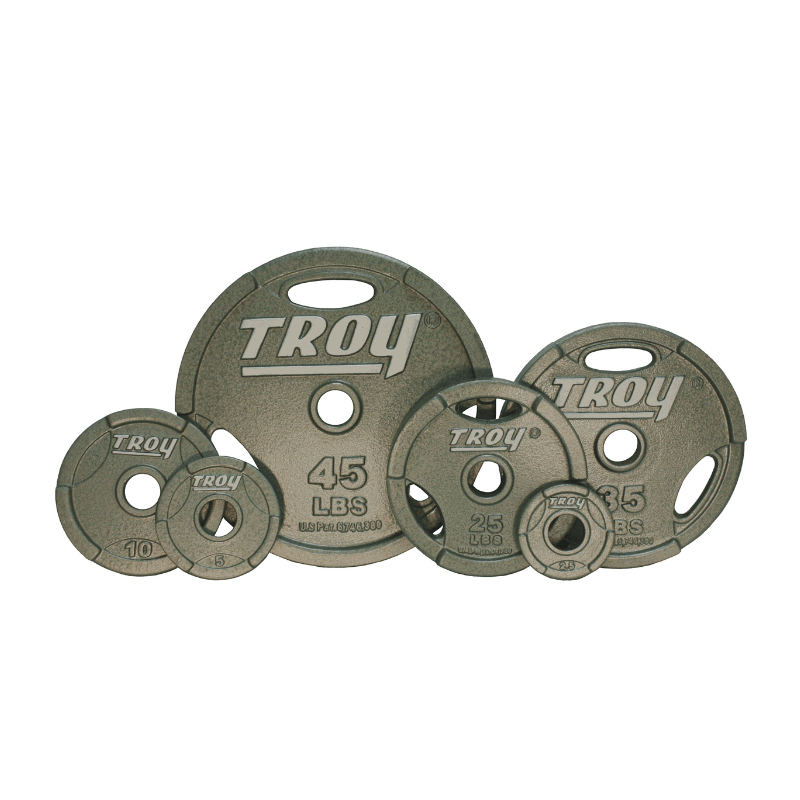 TROY Machined Olympic Grip Plate Gray | GO