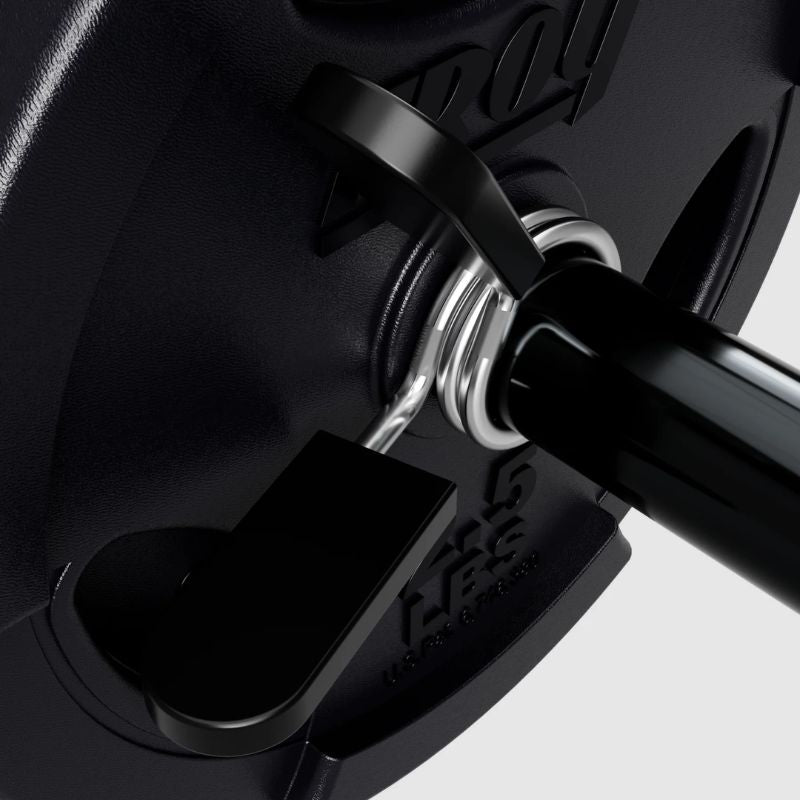 1” EZ-on Spring Collar with Rubber Grip with Black Plates