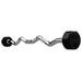 20 lb EZ Curl Fixed Rubber Barbell