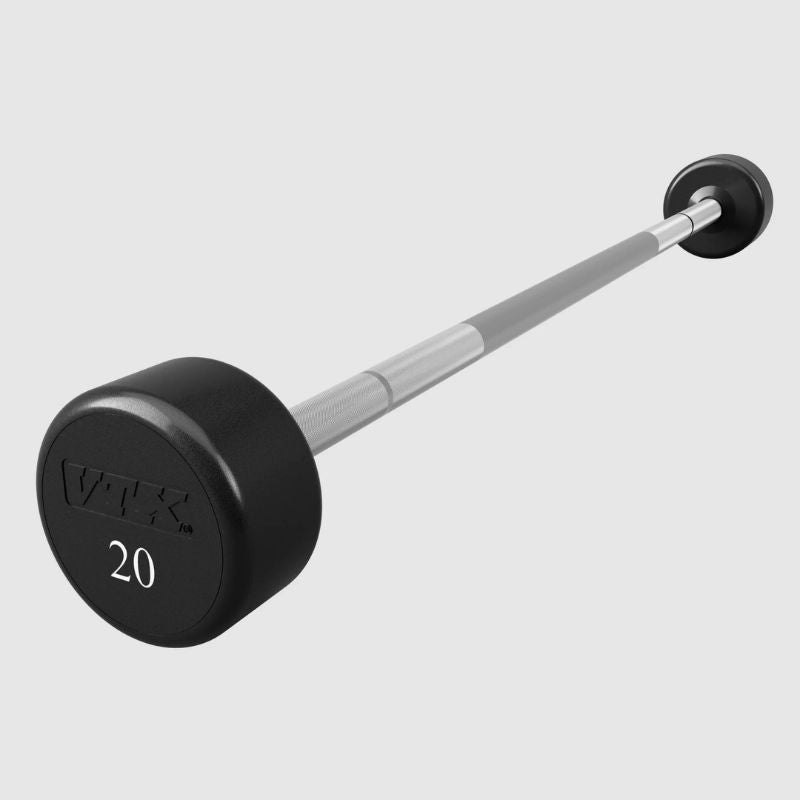 20 lbs of VTX ROUND URETHANE FIXED STRAIGHT BARBELL - XSB-U