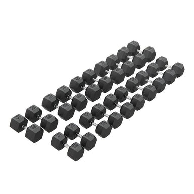 Power Systems Rubber Hex Dumbbell Kit 55-100 lbs.| 53435