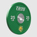 25 lbs  Troy PO-SBPL Performance Color Rubber Bumper Plate with Custom Logo 8 Green