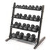 Power Systems Neoprene / Vinyl Horizontal Dumbbell 4-Tier Rack | 61775 Sample with Dumbbell