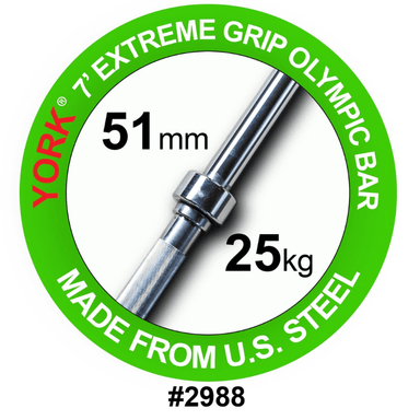 YORK Extreme 2” Grip Olympic Weight Bar | 2988