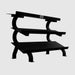 3-Tier Dumbbell Shelf Rack Left Side on a white background