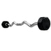 30 lb EZ Curl Fixed Rubber Barbell