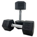 30lb rubber hex straight handle dumbbells