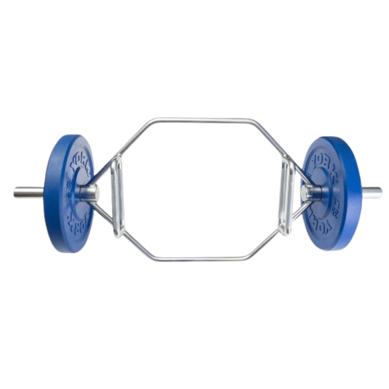 YORK Olympic Hex Weight Bar - 45lb | 32034 Sample with Plates