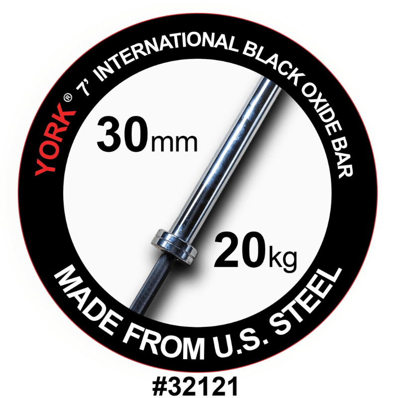 YORK 7′ International Black Oxide Bar, 30 mm | 32121