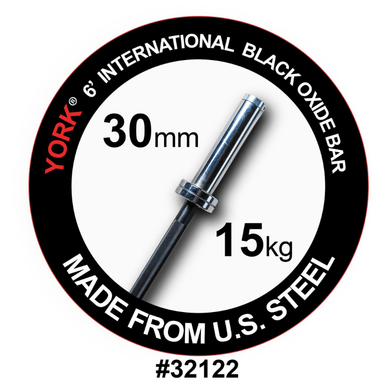 YORK 6′ International Black Oxide Bar | 32122