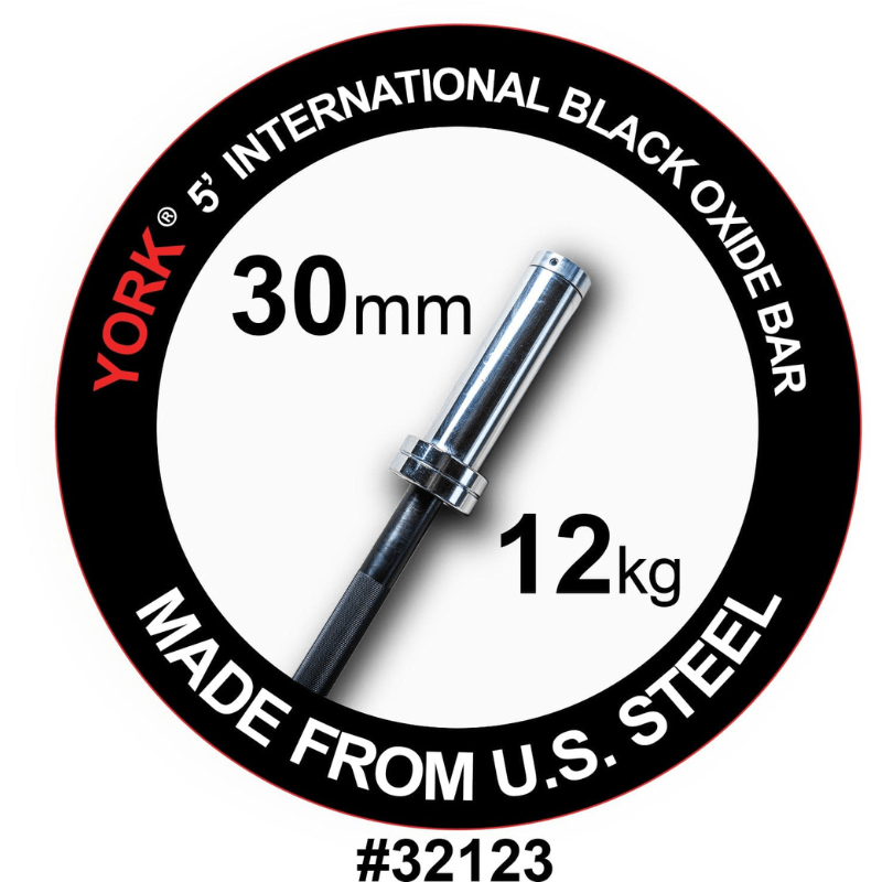 YORK 5′ International Black Oxide Bar | 32123