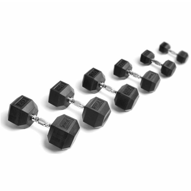 York Rubber Hex 105-125 Lb Dumbbell Set  | 34092