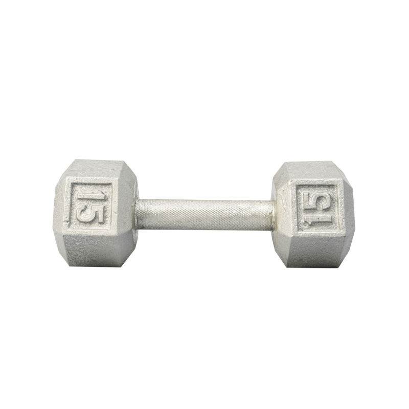 3480  YORK Cast Iron Hex Dumbbell 15 lb