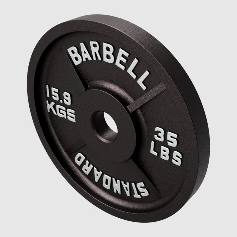 35 lbs Cast Iron Olympic Plate - Black