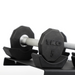 TKO Matte Black 10 Pair Dumbbell Rack with Saddles | 7051B-BK Sample with Dumbbell 5lb