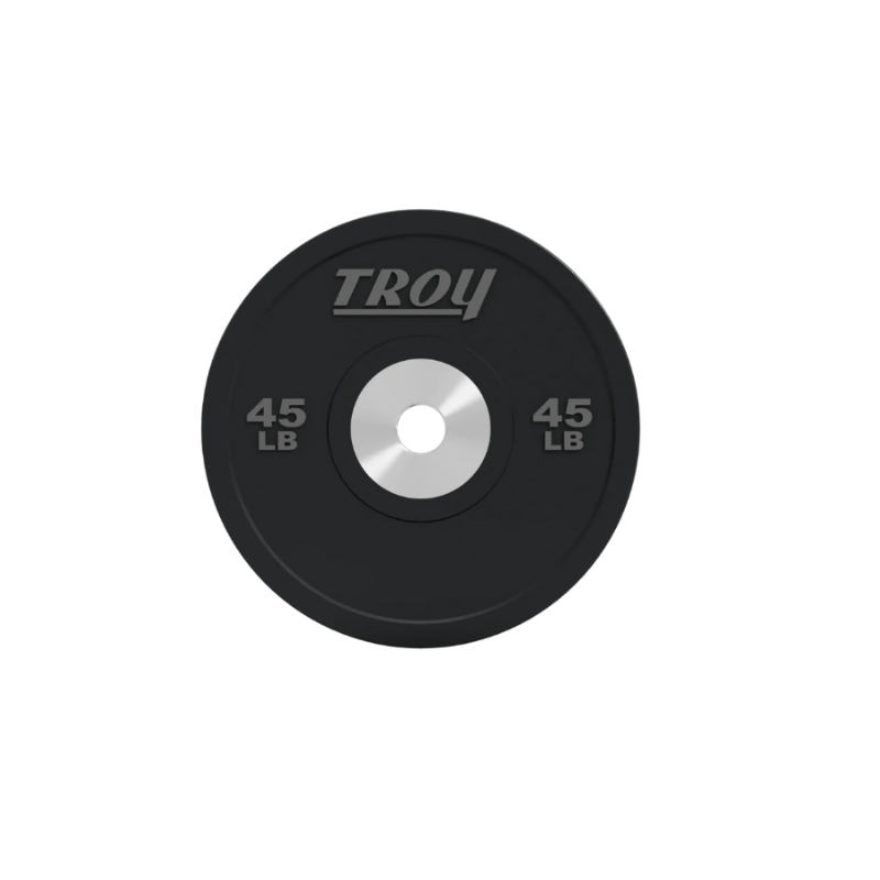 Troy Performance Black Customer Logo Rubber Bumper Plate | BPO-SBPL 45lb
