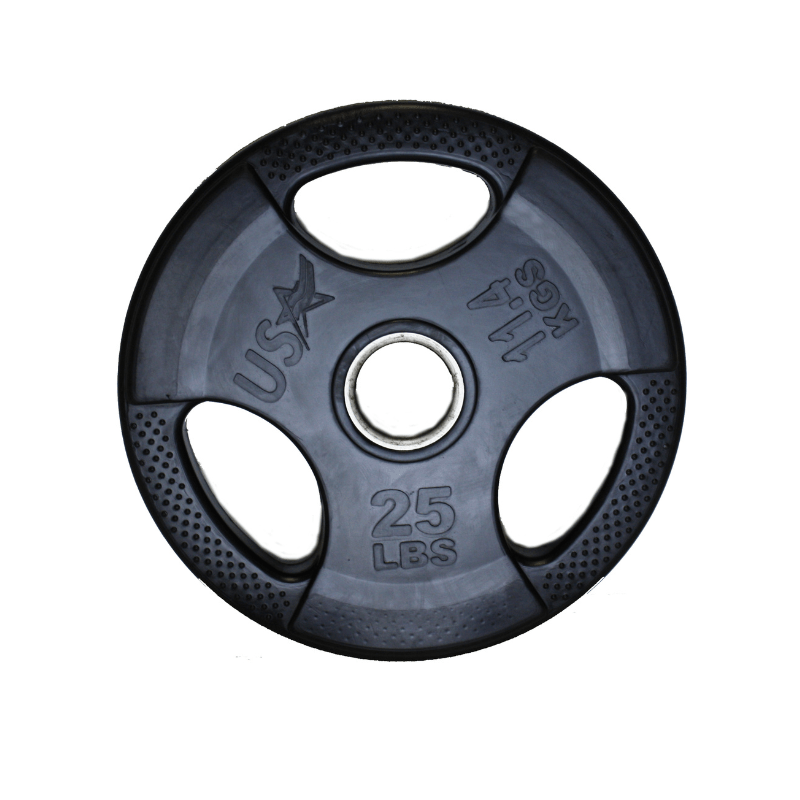 USA Sports by Troy Economy Grade Rubber Olympic Grip Plate | GP-R  25lb