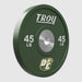 45 l bs Troy PO-SBPL Performance Color Rubber Bumper Plate with Custom Logo 5 Green