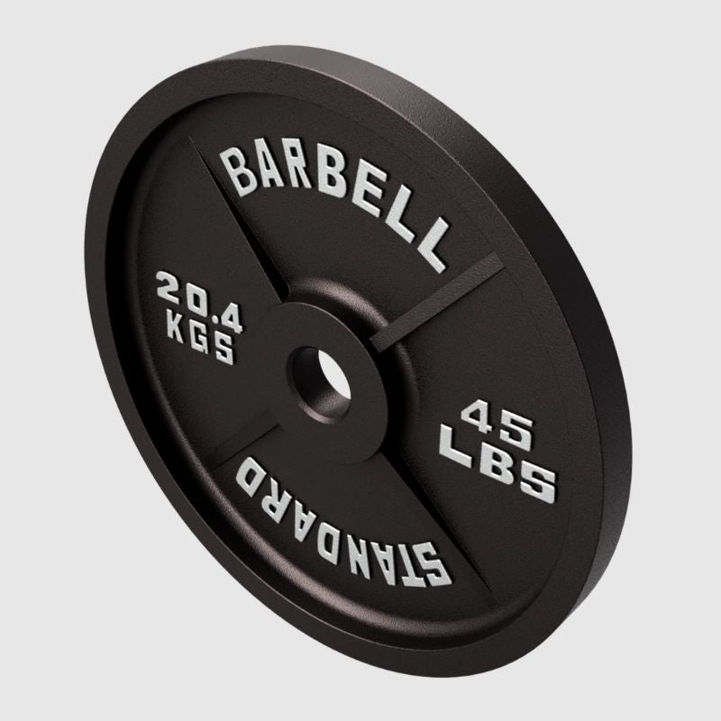 45 lbs Cast Iron Olympic Plate - Black