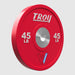45 lbs Troy PO-SBPL Performance Color Rubber Bumper Plate with Custom Logo 4 Red