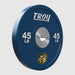 45 lbs Troy PO-SBPL Performance Color Rubber Bumper Plate with Custom Logo 6 Blue