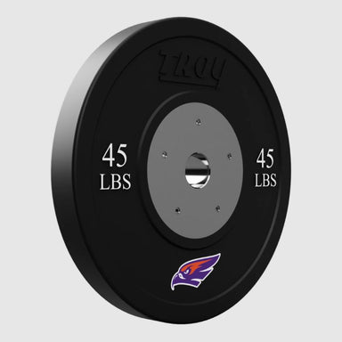 45 lbs Troy BCO-SBP Black Competiton Bumper Plates - Custom Logo 1