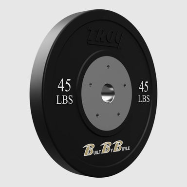45  lbs Troy BCO-SBP Black Competiton Bumper Plates - Custom Logo 3