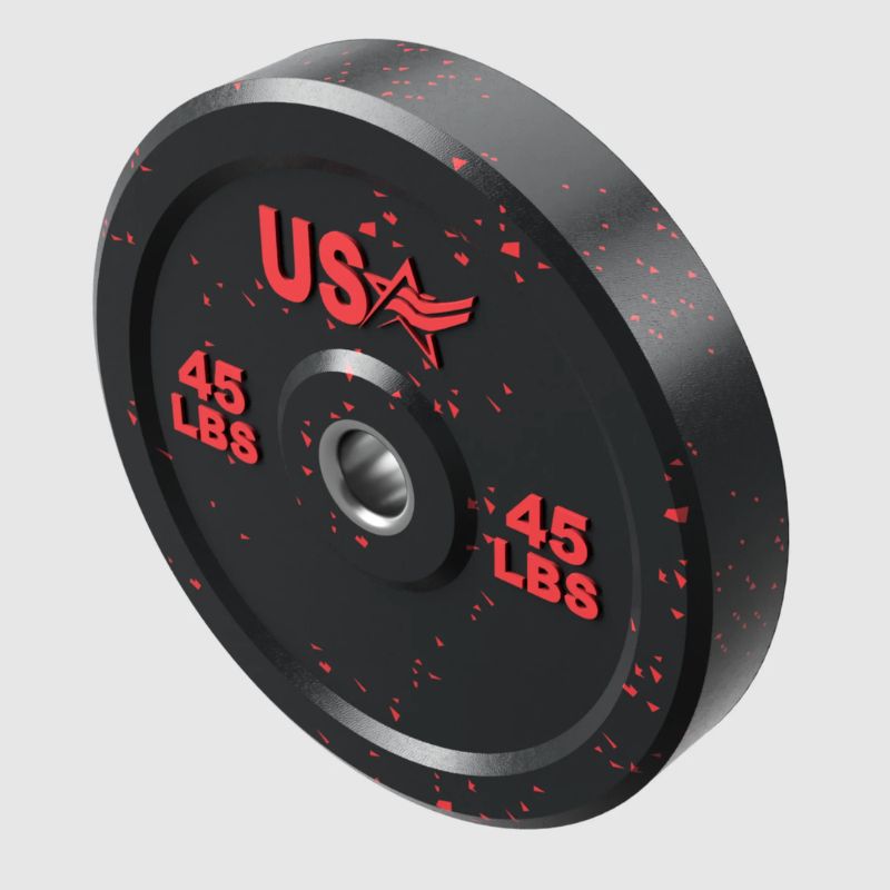 45 lbs USA Crumb Bumper Plates on a white background