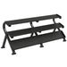5-100lb rubber hex straight handle dumbbells 3 tier shelf rack