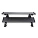 5-50lb rubber hex straight handle dumbbells Horizontal Dumbbell Rack Front View