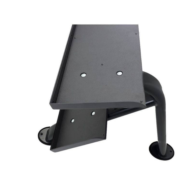 5-50lb rubber hex straight handle dumbbells Horizontal Dumbbell Rack Top View