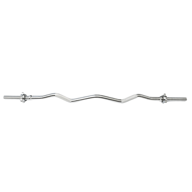 York Std Chrome Spin-Lock Curl Bar w/ Spin-Lock Collars | 6004