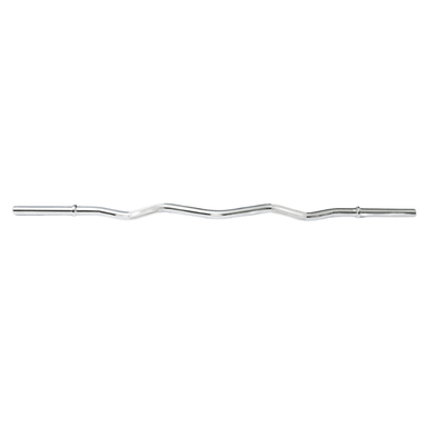 York Std Chrome Curl Bar w/ Fixed Inner Collars | 6006