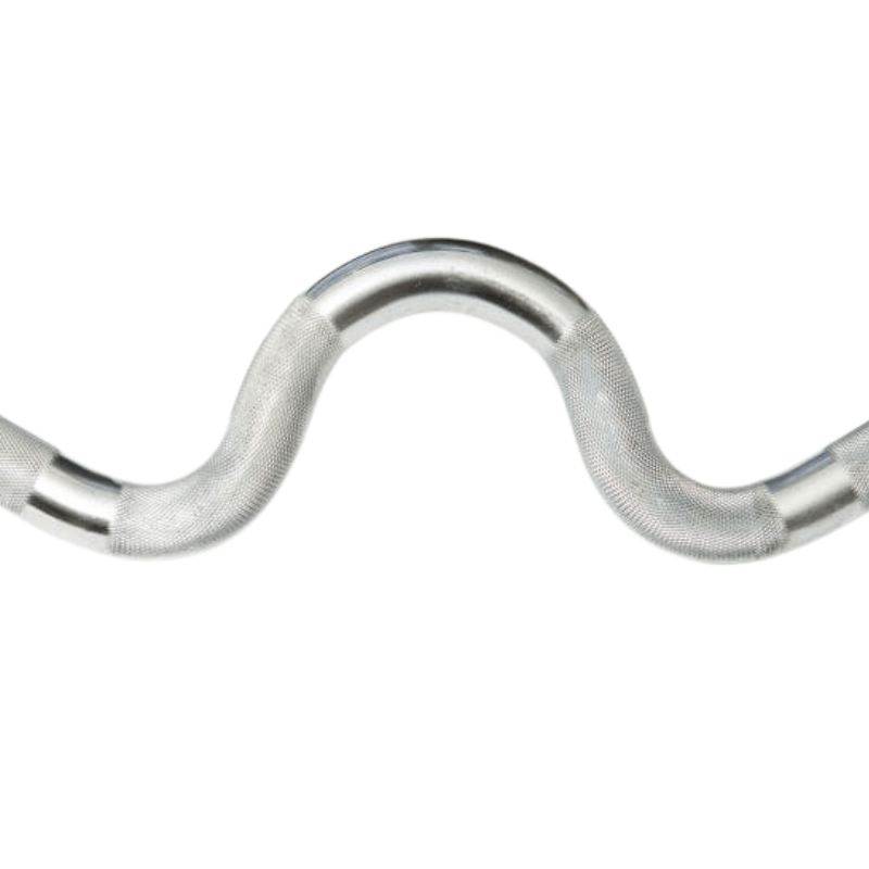 York Std Chrome Spin-Lock Super Curl Bar w/ Spin-Lock Collars | 6007