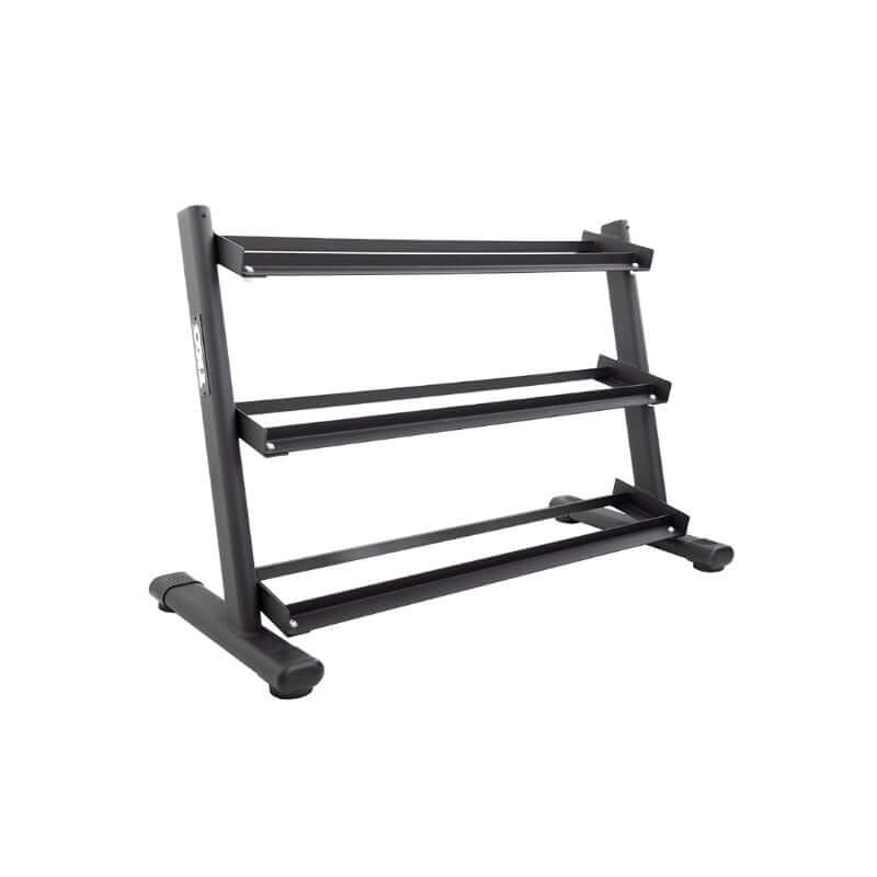  6230-B TKO 3-Tier Rail Dumbbell Rack, Black Side